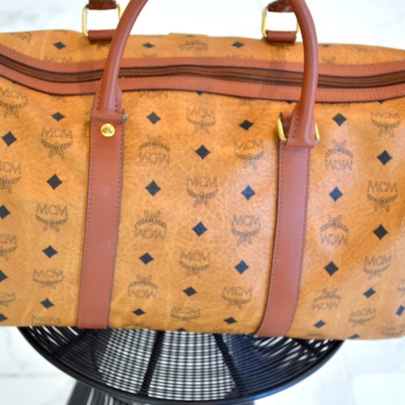 MCM Visetos Congnac Boston Bag Golf Collection Large - Picture 5 of 16